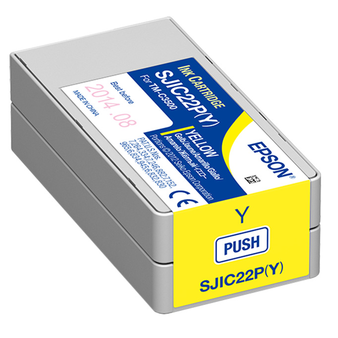 Inkoustová náplň Epson SJIC22P, 32 ml žlutá