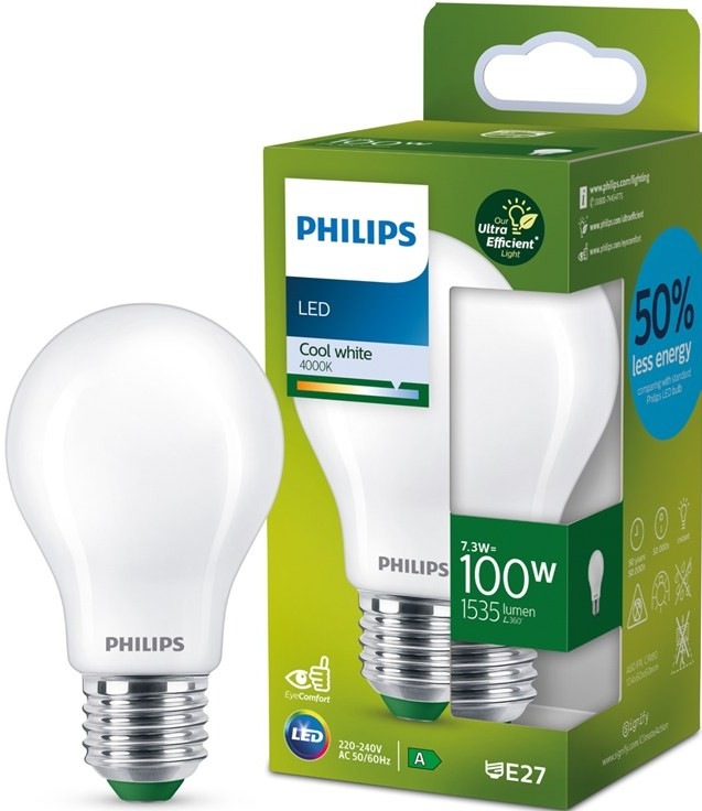 Žárovka LED Philips 100WA60, E27, neutrální bílá