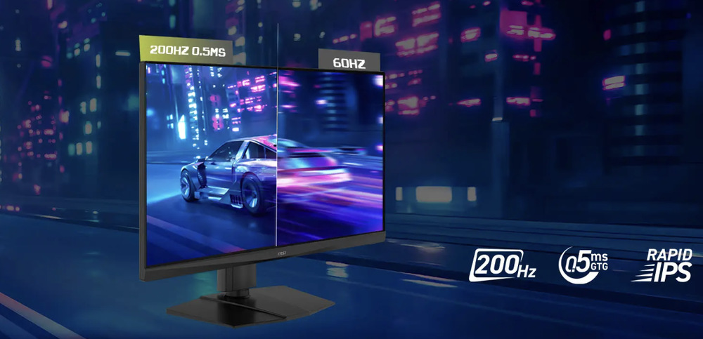 Herní monitor MSI MAG 272QPF E20 černý Herní monitor MSI MAG 272QPF E20 s 200Hz frekvencí a odezvou 0,5 ms GtG při závodní hře