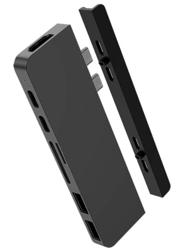 USB Hub HyperDrive DUO 7-in-2 Hub USB-C MacBook Pro šedý