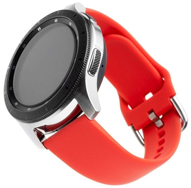 Řemínek FIXED Silicone Strap 22mm na smartwatch červený