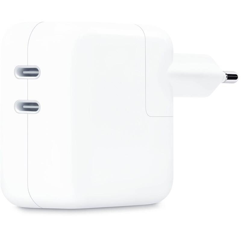 Napájecí adaptér Apple 35 W Dual USB-C (2024) bílý