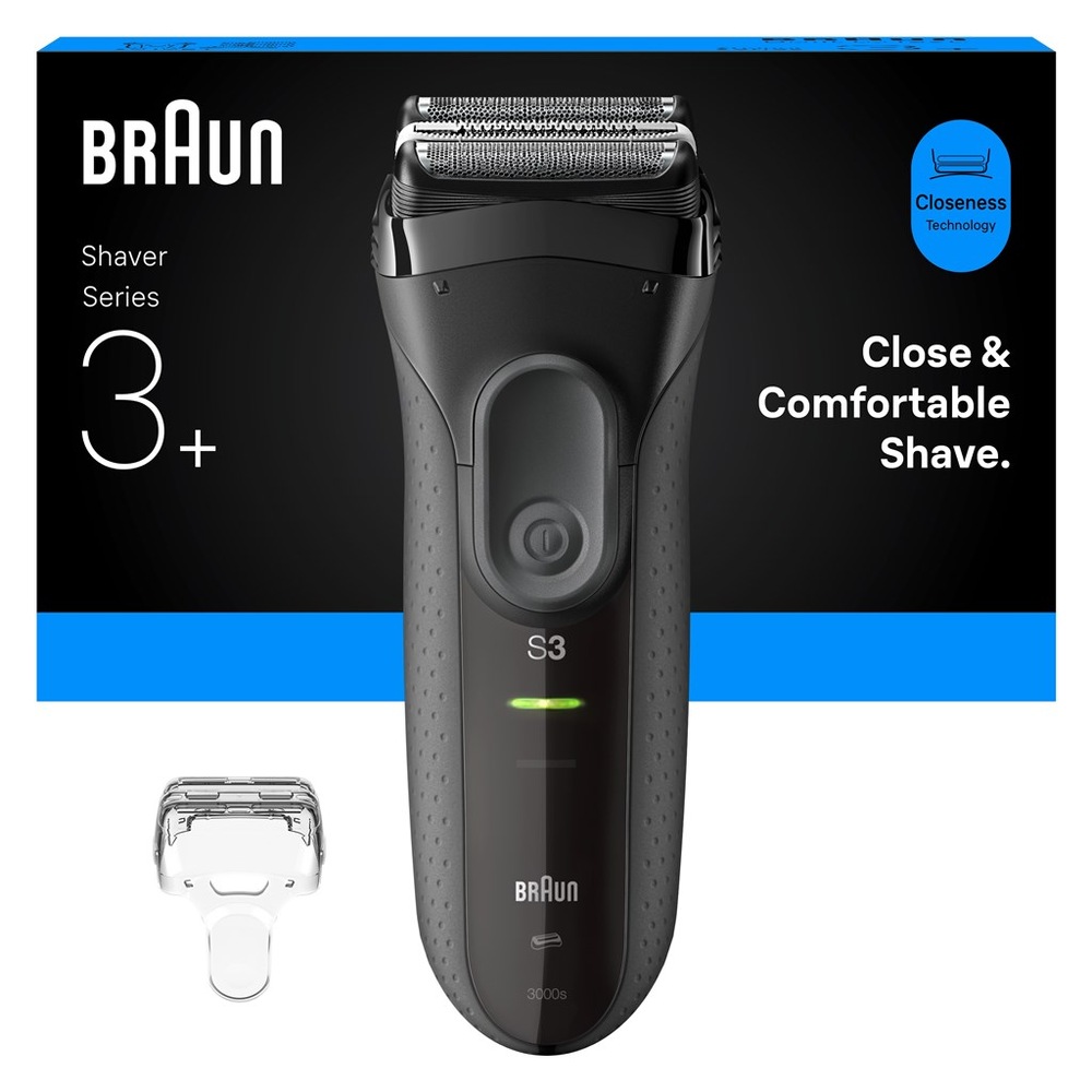 Holicí strojek Braun Series 3+ 3000S šedý Holicí strojek Braun Series 3+ 3000S