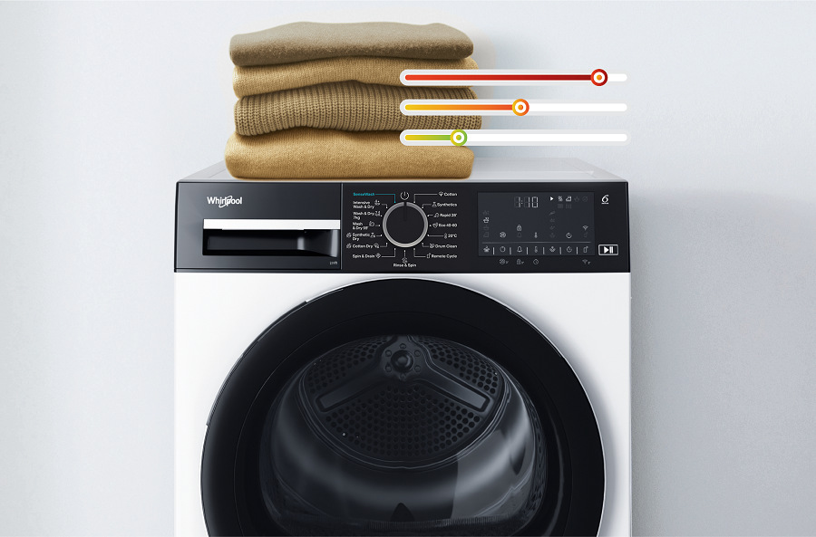 Pračka/sušička Whirlpool WPD 0736W ADS EE, nastavte si teplotu sušení na míru, sušička s hromadou prádla