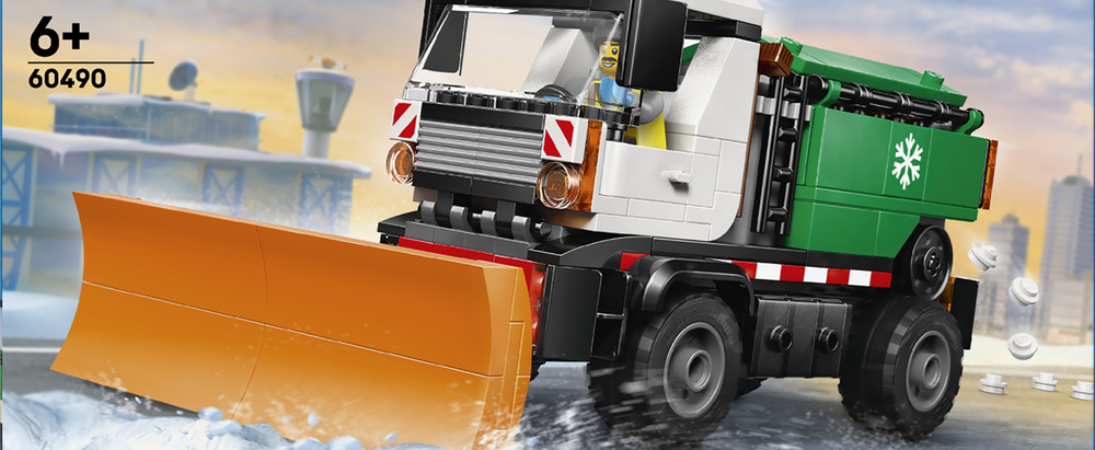 Stavebnice LEGO® City 60490 Sněžný pluh Naklápěcí kabina zpřístupní motor a rozšiřuje možnosti hraní na údržbu a opravy zimního pracovního stroje.