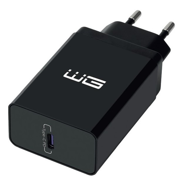 Nabíječka do sítě WG USB-C PD 20W černá WG 1xUSB-C, PD 20W