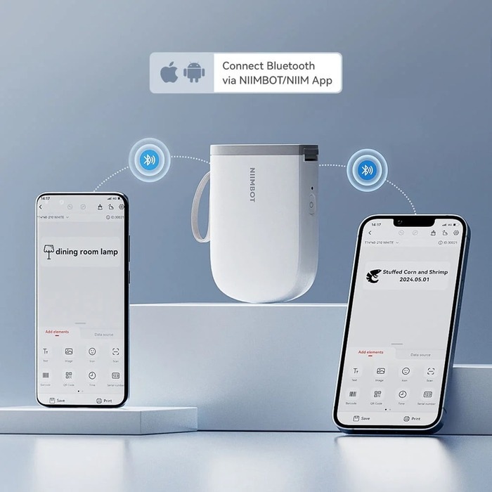 Tiskárna štítků Niimbot D11-H Smart + role štítků černá Niimbot D11-H Smart + role štítků, černá