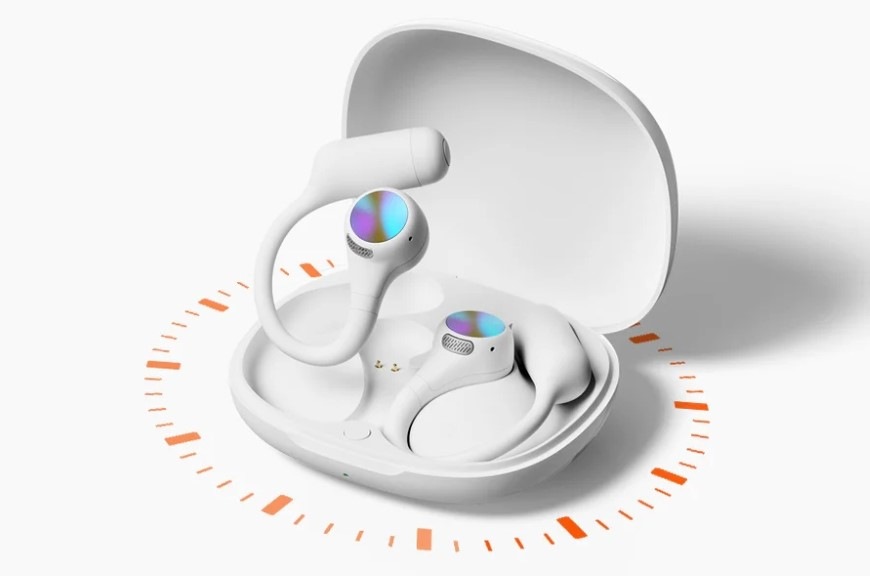 Sluchátka OneOdio OpenRock S2 – Sportovní otevřená bezdrátová, Bluetooth černá Sluchátka OpenRock S2 s nabíjecím pouzdrem