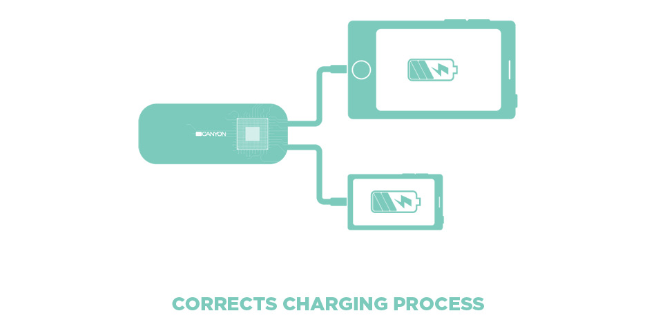 Powerbanka Canyon PB-102W, 10000 mAh, USB-C, s digitálnim displejem bílá