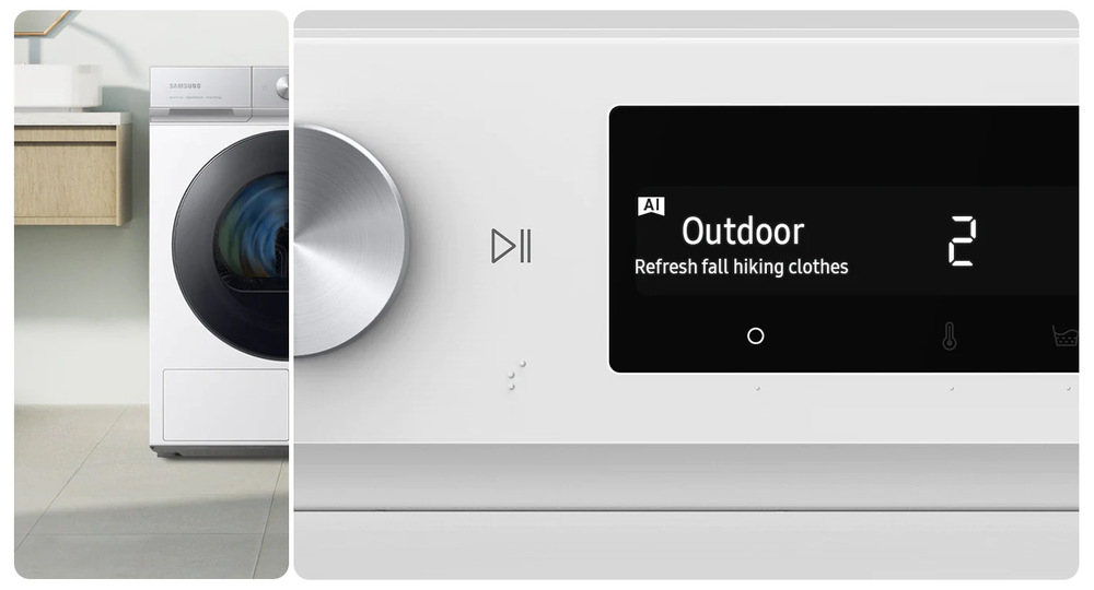 Sušička prádla Samsung Bespoke DV90BB7445GES7 - ovládací panel AI Control