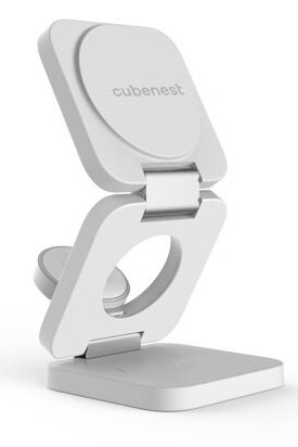 Bezdrátová nabíječka Cubenest E310 3v1 s MagSafe bílá