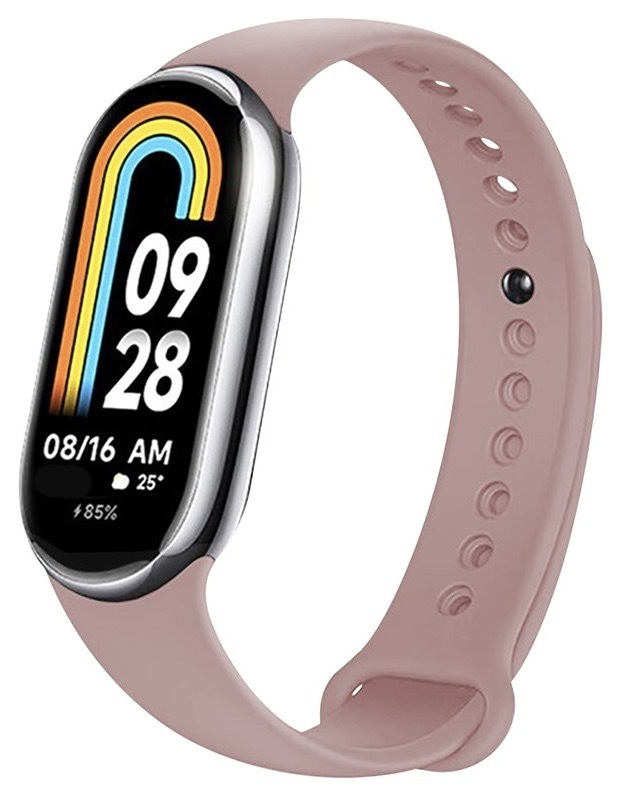 Řemínek FIXED Silicone Strap na Xiaomi Smart Band 10/9/8 růžový