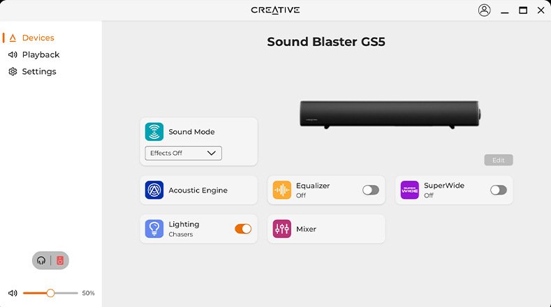 Soundbar Creative Sound Blaster GS5 černý Creative Sound Blaster GS5, černá
