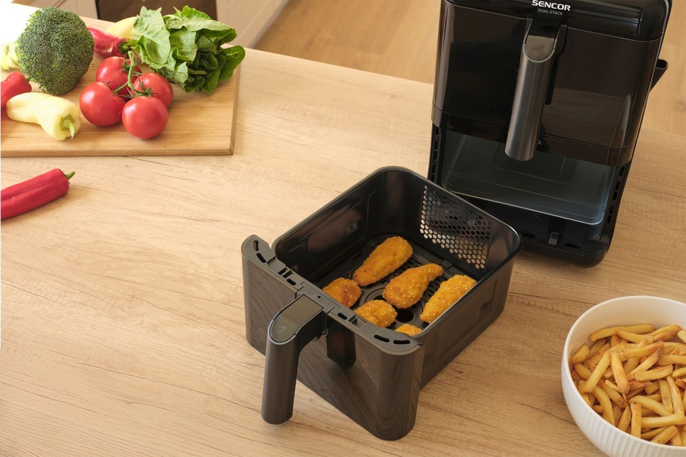 Horkovzdušná fritéza Sencor SFR 1260BK s vysunutým dolním košem