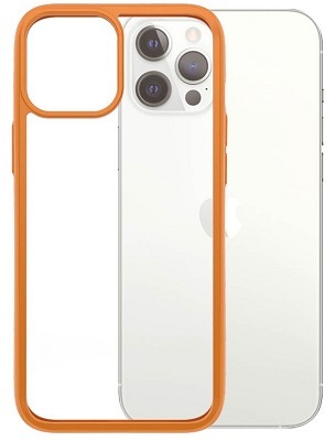 Kryt na mobil PanzerGlass ClearCase Antibacterial na Apple iPhone 12 Pro Max oranžový