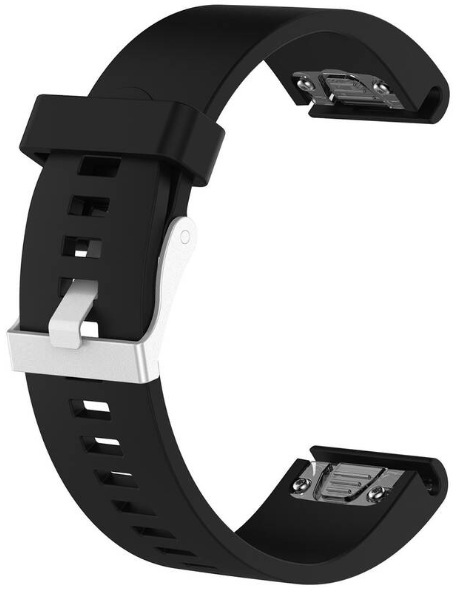 Řemínek FIXED Silicone Strap na Garmin QuickFit 20 mm černý Řemínek FIXED Silicone Strap na Garmin QuickFit 20 mm - černý