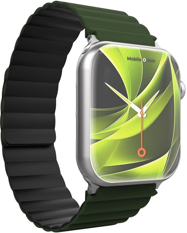 Řemínek Mobile Origin Magnetic II na Apple Watch 44/45/46/49mm - černý/zelený