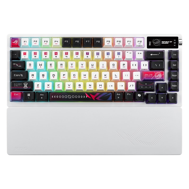 Klávesnice Asus ROG Azoth X (ROG NX Snow V2 / PBT) – US bílá