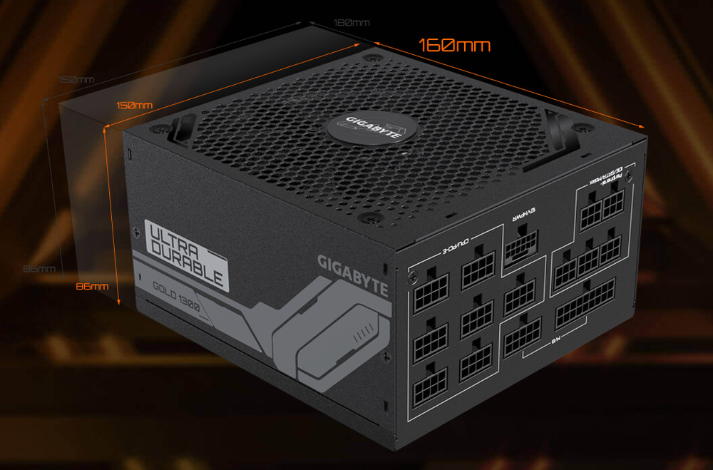 Zdroj GIGABYTE UD1300GM - 1300W Gold černý