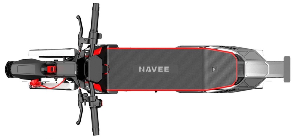 Elektrická koloběžka NAVEE XT5 Max šedá Elektrická koloběžka NAVEE XT5 Max pohled zhora