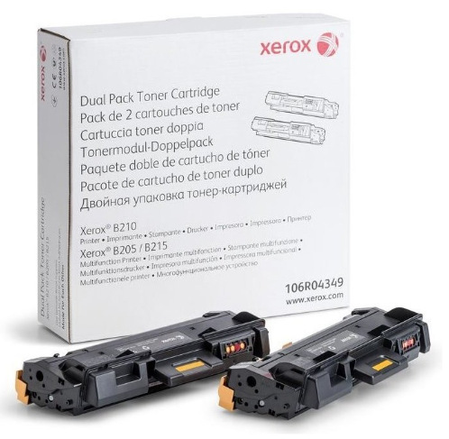 Toner Xerox 106R04349, 2x 3000 stran, 2-pack černý Toner Xerox 106R04349, 2x 3000 stran, 2-pack černý