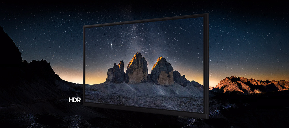 Televize Samsung UE32F6002 - HDR technologie - obraz noční oblohy nad horami