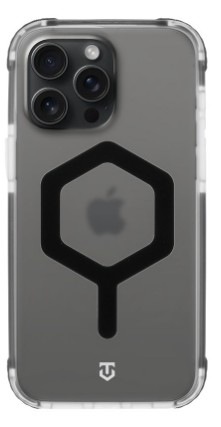 Kryt na mobil Tactical MagForce Hexagon na Apple iPhone 15 Pro Max černý/průhledný Kryt na mobil Tactical MagForce Hexagon na Apple iPhone 15 Pro Max v černo-průhledné barvě