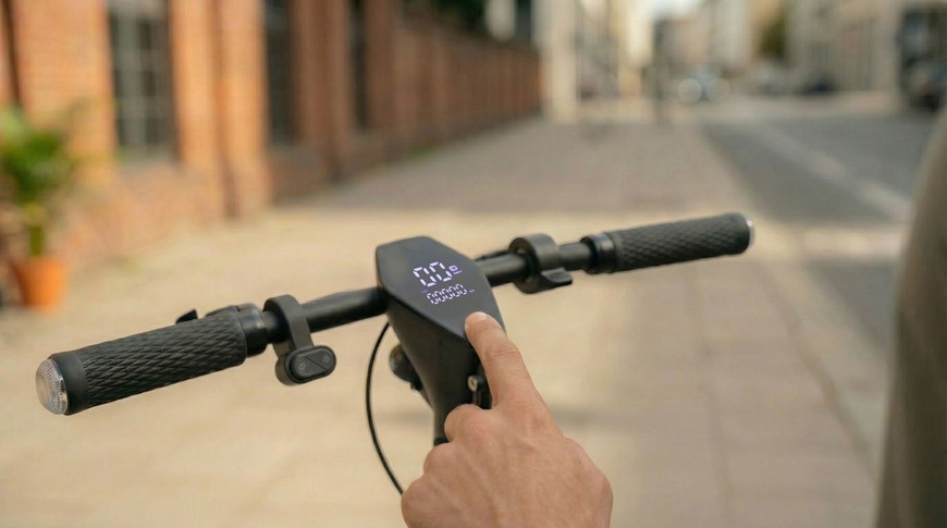 Elektrická koloběžka Sencor SCOOTER S71 DARK černá/šedá Řídítka elektrické koloběžky Sencor SCOOTER S71 DARK s integrovaným displejem.