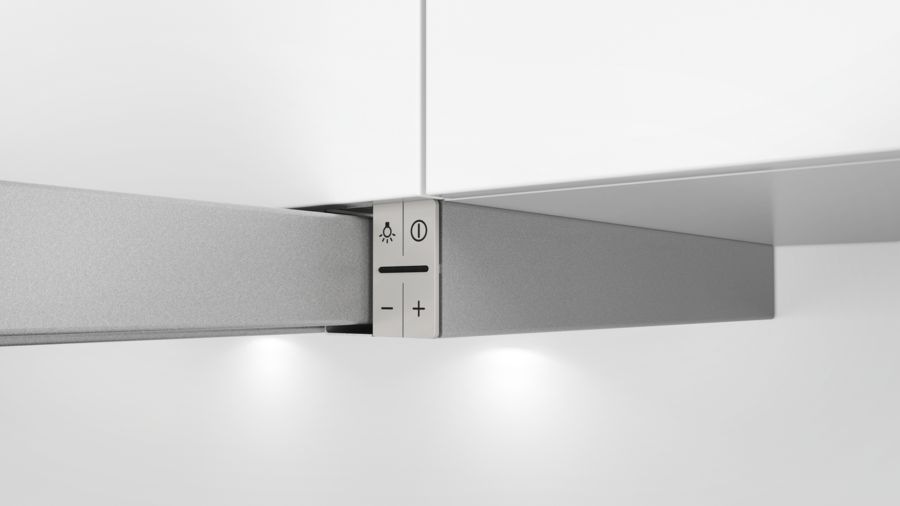 Odsavač par Bosch DFR067A50 stříbrný Automatický doběh ventilátoru