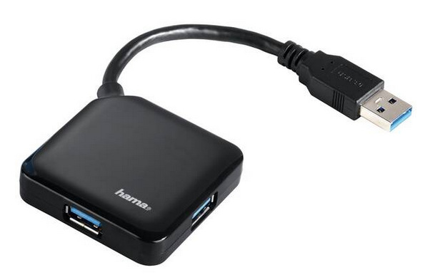 USB Hub Hama USB/4x USB 3.0 černý Hama USB/4x USB 3.0 (12190) černý