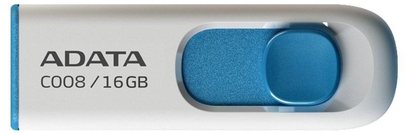 ADATA Flash Disk 16GB C008, USB 2.0 Classic, bílá