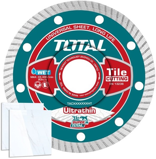 Kotouč diamantový Total Tools TAC2131251HT pro řezání betonu, žuly, mramoru, cihel, keramických dlaždic 