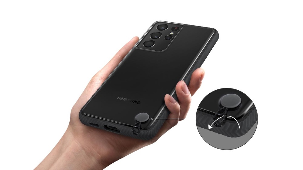 Kryt na mobil Samsung Galaxy S21 Ultra 5G bílý/průhledný