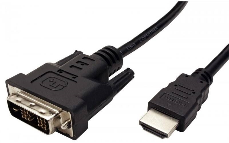 Kabel WG HDMI 1.4/DVI-D Single Link, 2m černý