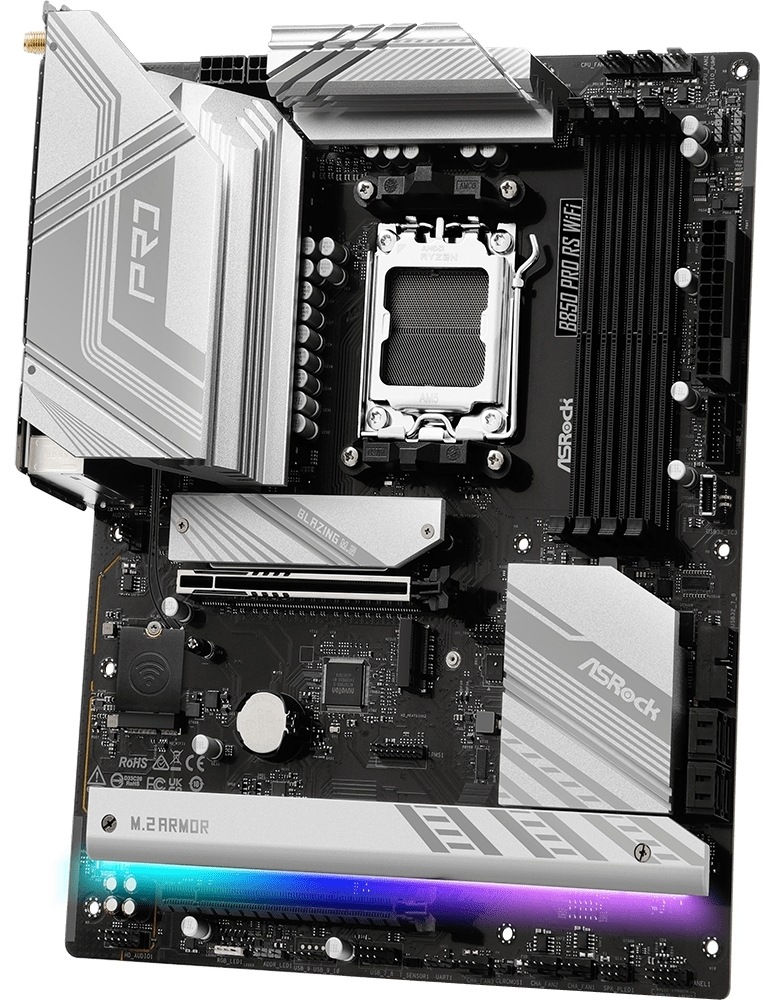 Základní deska ASRock B850 Pro RS WiFi AMD AM5, ATX, černá barva