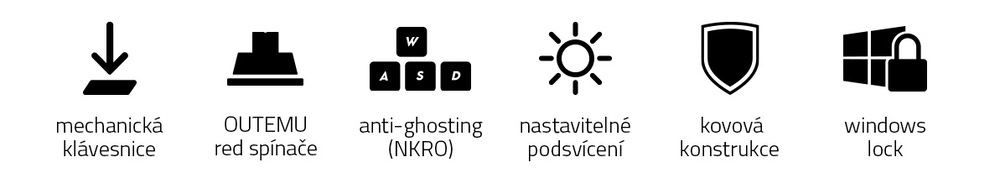 Klávesnice Niceboy ORYX K400 černá