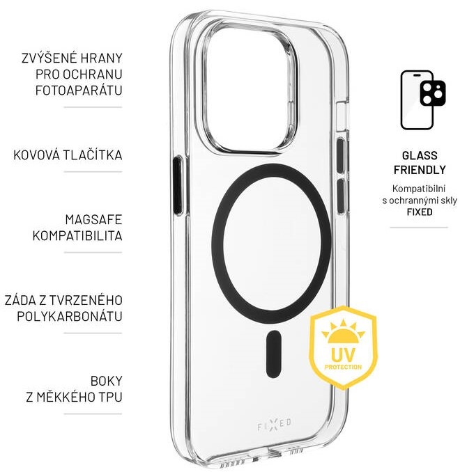 Kryt na mobil FIXED MagPurity s podporou MagSafe na Apple iPhone 14 Pro průhledný Kryt na mobil FIXED MagPurity s podporou MagSafe na Apple iPhone 14 Pro průhledný