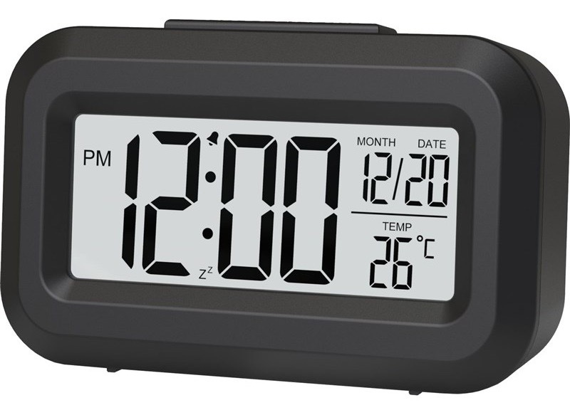 Budík WG DigiTherm Alarm černý
