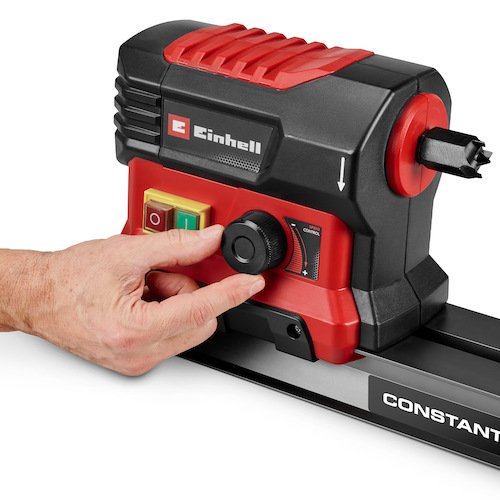 Soustruh Einhell TC-WW 600 CE Vario je dodáván s čelní deskou. 