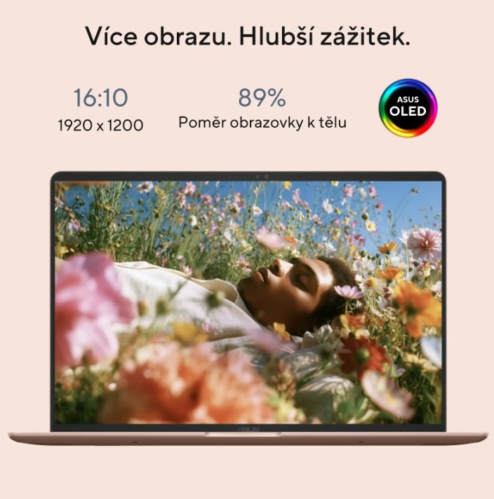ASUS Zenbook 14 a Více obrazu. Hlubší zážitek.