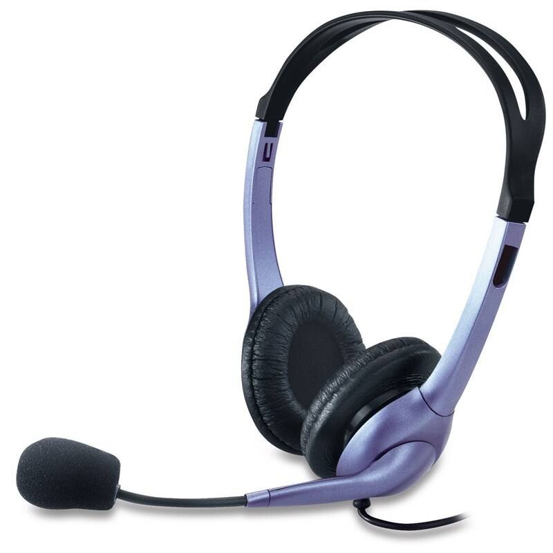 Headset Genius HS-04S, 1x 3,5mm jack - černý/stříbrný