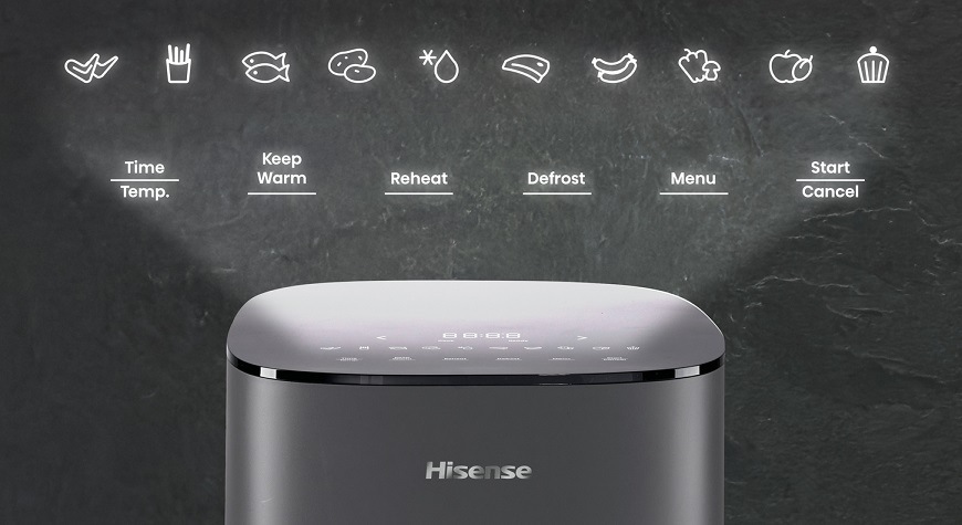 Fritéza horkovzdušná Hisense HAF1900D, 10 programů