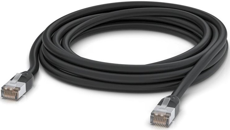 Ubiquiti Patch kabel, venkovní, STP, Cat.5e, 5m, černá