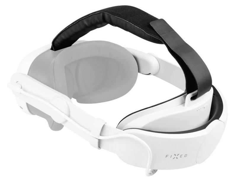 Popruh FIXED VR Power Headstrap - Meta Quest 3/3S, 6 000 mAh - bílý