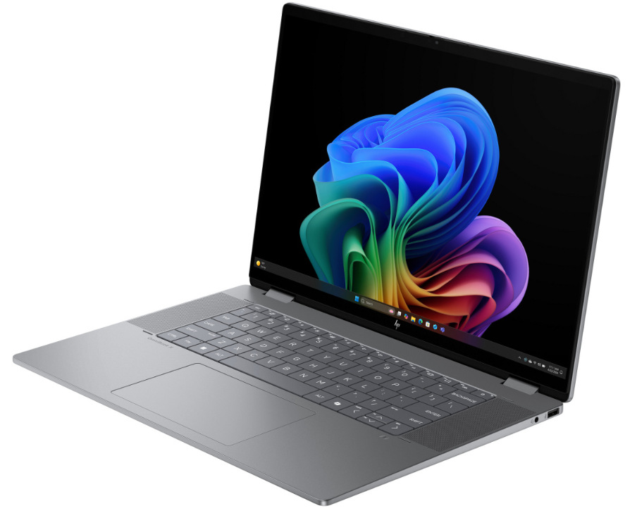 Detail notebooku HP OmniBook X Flip NG AI PC 16-ar0001nc z přední strany
