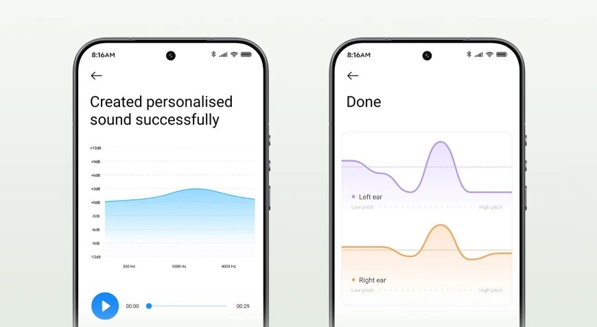 Sluchátka Xiaomi REDMI Buds 8 zelená Mobilní aplikace Sound ID pro sluchátka Xiaomi REDMI Buds 8