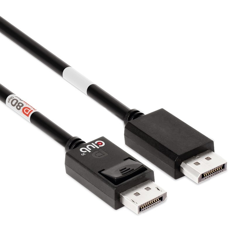Kabel Club3D DisplayPort 2.1 / DisplayPort 2.1, 4K120Hz/8K60Hz HDR (M/M), 1,2m černý