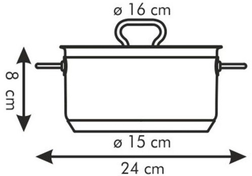 Kastrol s poklicí Tescoma HOME PROFI 16 cm, 1,5 l nerez