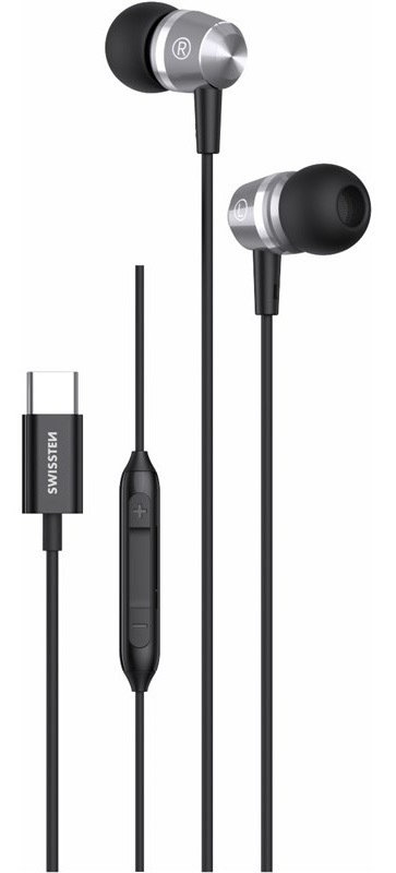 Sluchátka Swissten EARBUDS USB-C - černá