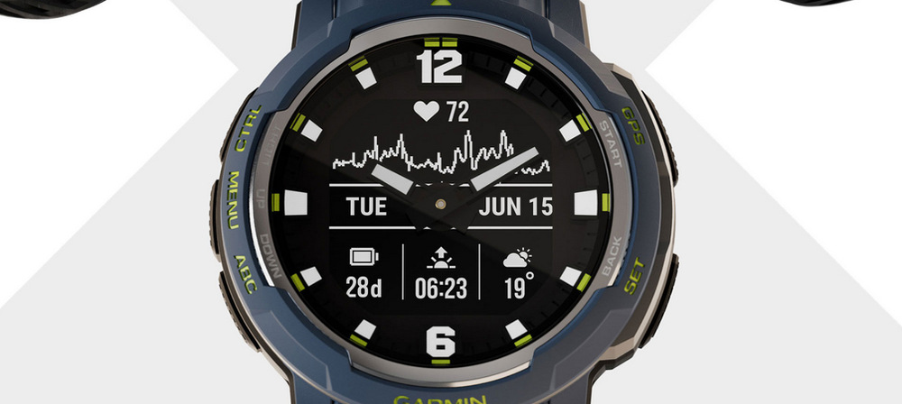 Chytré hodinky Garmin Instinct Crossover - Standard Edition černé